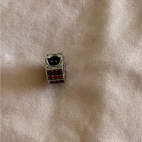 PANDORA 2016 POINSETTIA RED & CLEAR CZ CHARM - Picture 5 of 5
